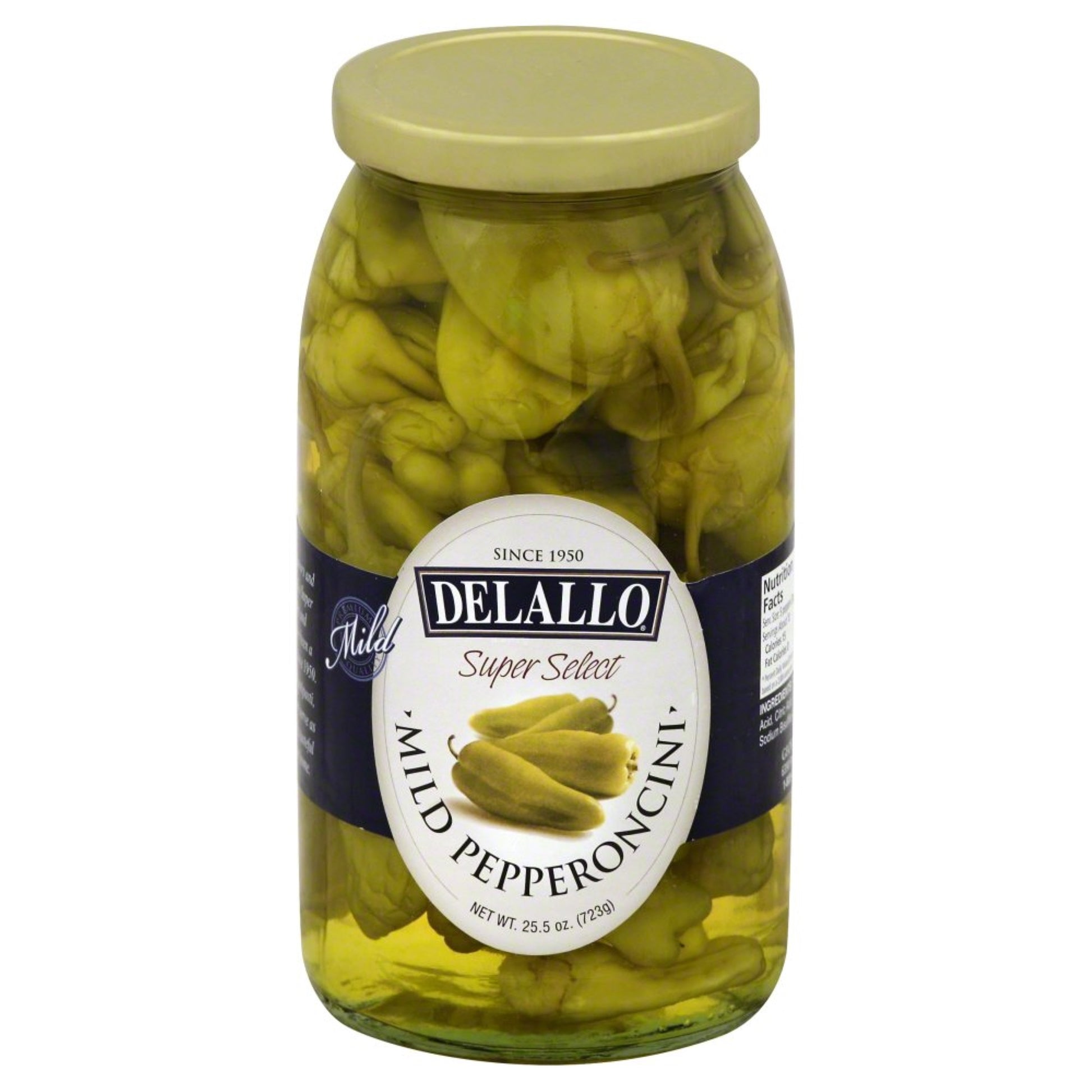 Delallo, Pepperoncini Mild, 25.5 Oz, (Pack Of 6)