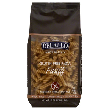 Delallo, Pasta Gf Whlgrn Fusilli, 12 Oz, (Pack Of 12)