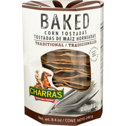 Charras, Tostada Bkd Ntrl, 8.5 Oz, (Pack Of 8)