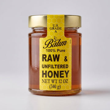 Balim Raw & Unfiltered Honey 12 oz - 100% Pure U.S. Grade A