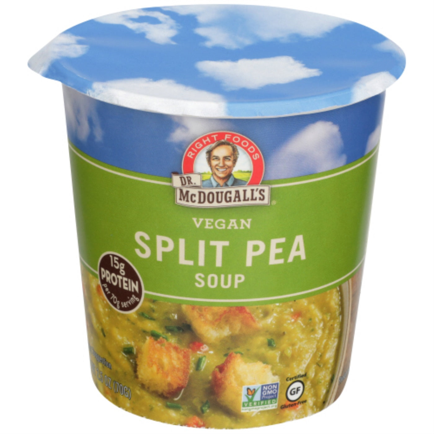 Dr Mcdougalls, Soup Bgcup Split Pea Barley, 2.5 Oz, (Pack Of 6)