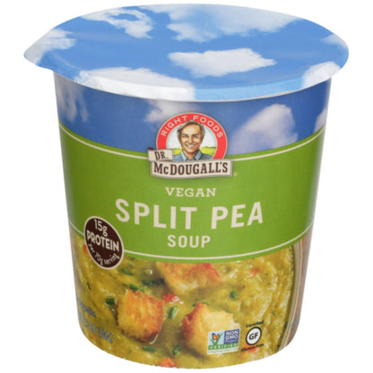 Dr Mcdougalls, Soup Bgcup Split Pea Barley, 2.5 Oz, (Pack Of 6)