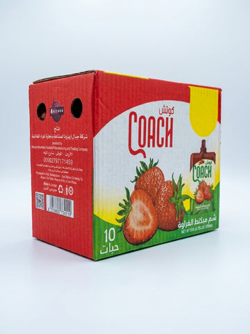 Coach Strawberry Flavored Drink 10 Pack - Juice Pouches for Kids