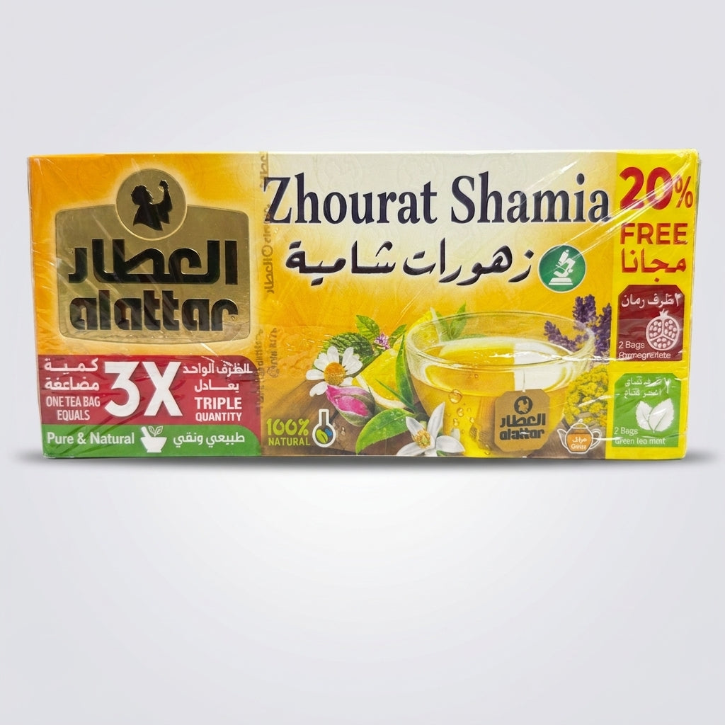 Alattar Zhourat Shamia Herbal Tea 20 Bags - Lebanese Floral Tea Blend