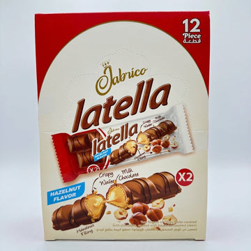 Jabrico Latella Hazelnut Wafer Fingers 12 Piece - Crispy Chocolate Wafers