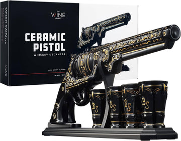 Gun Whiskey Decanter & Bullet Shot Glass Set