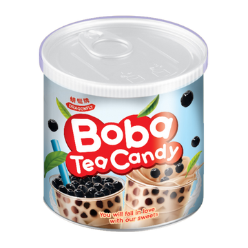 Dragonfly Boba Tea Hard Candy with Fresh Milk and Green Tea Flavor, 7.04 oz, 50 pieces