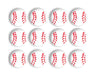 Fun Cupcake Topper (12 Piece) - Sugar Hand Painted Cake Decorating Baseball Toppers for Cakes, Cookies