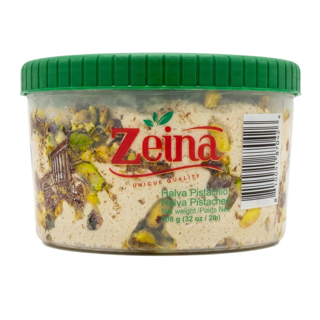 Zeina Halva Pistachio 908g (32oz) - Premium Middle Eastern Sesame Confection