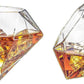 Diamond Whiskey Decanter with 2 Diamond Whiskey Glasses