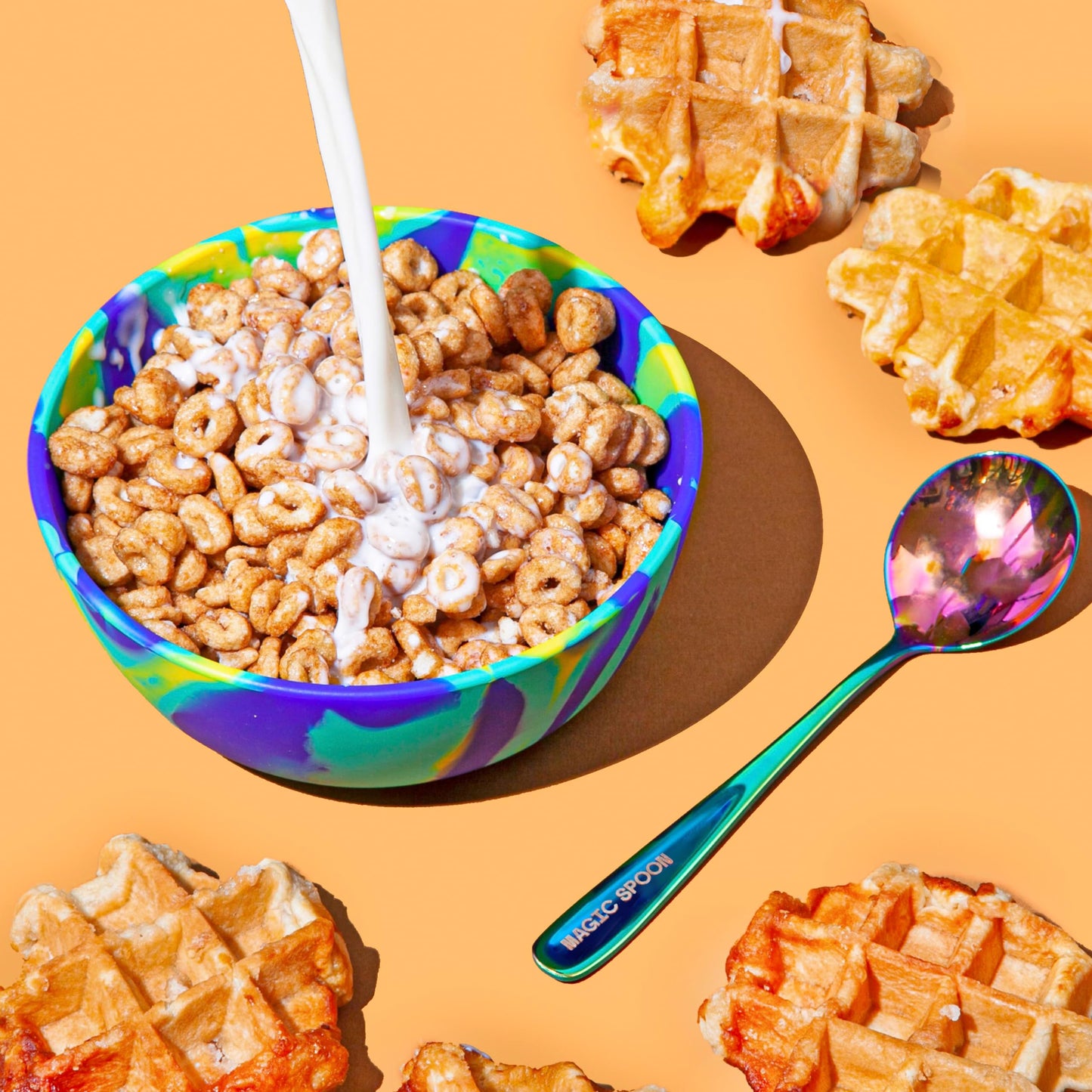 Magic Spoon Cereal - Maple Waffle 4-Pack Of Cereal And Spoon - Keto & Low Carb Lifestyles, Gluten & Grain Free, High Protein, 0G