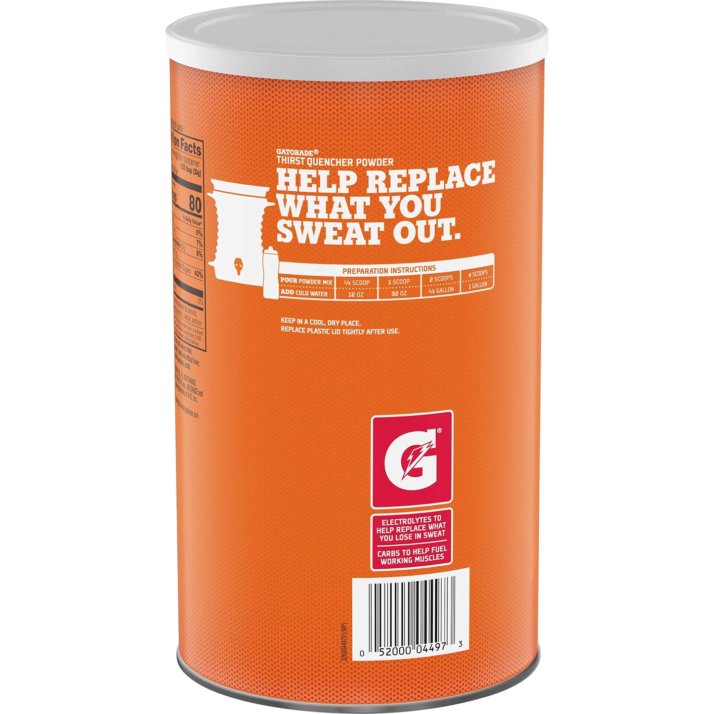 Gatorade Thirst Quencher Powder, Fruit Punch Flavor, 76.5 oz Canister, Hydration Drink Mix, 4.78 lbs, Energizing Sports Drink