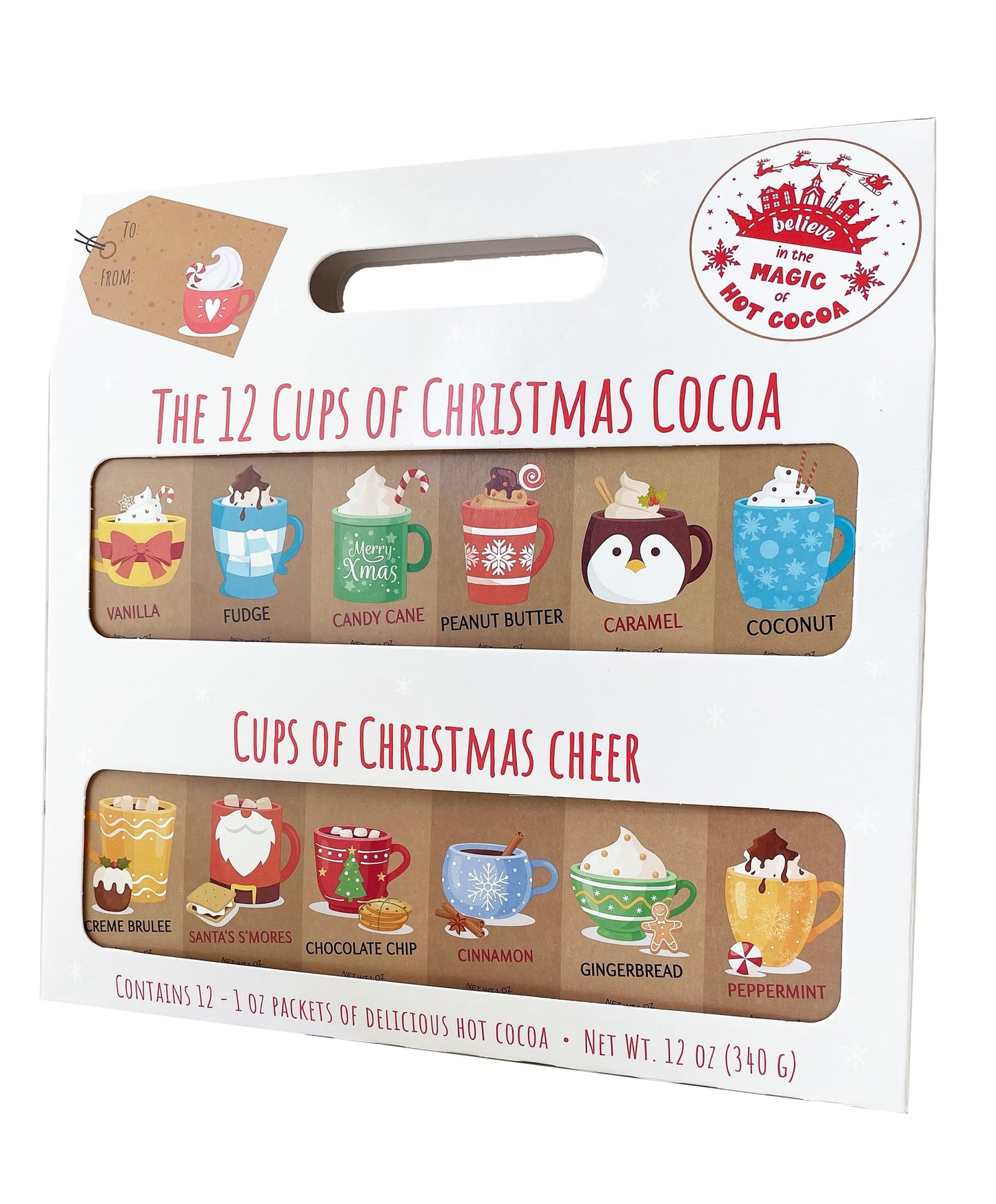 Christmas Coffee Or Hot Chocolate Gift - 12 Varieties Of Christmas Coffee Or Cocoa Advent Calendar For Kids And Adults (Cocoa)