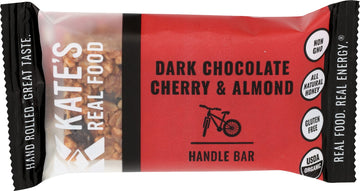 Kates Real Food Organic Dark Chocolate Cherry & Almond Handle Bar, 22 Oz