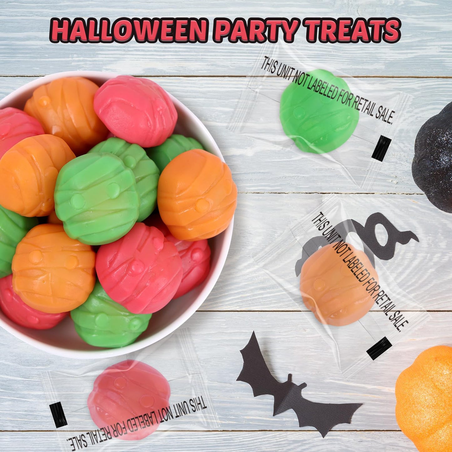 AMOS Halloween Peelerz 4D Mummy Gummies Candy Halloween Candy  for Kids  Trick or Treat  Parties  School Events & Movie Nights  Individually Wrapped Bulk Gummy Snacks  240g (8.47oz) Pack