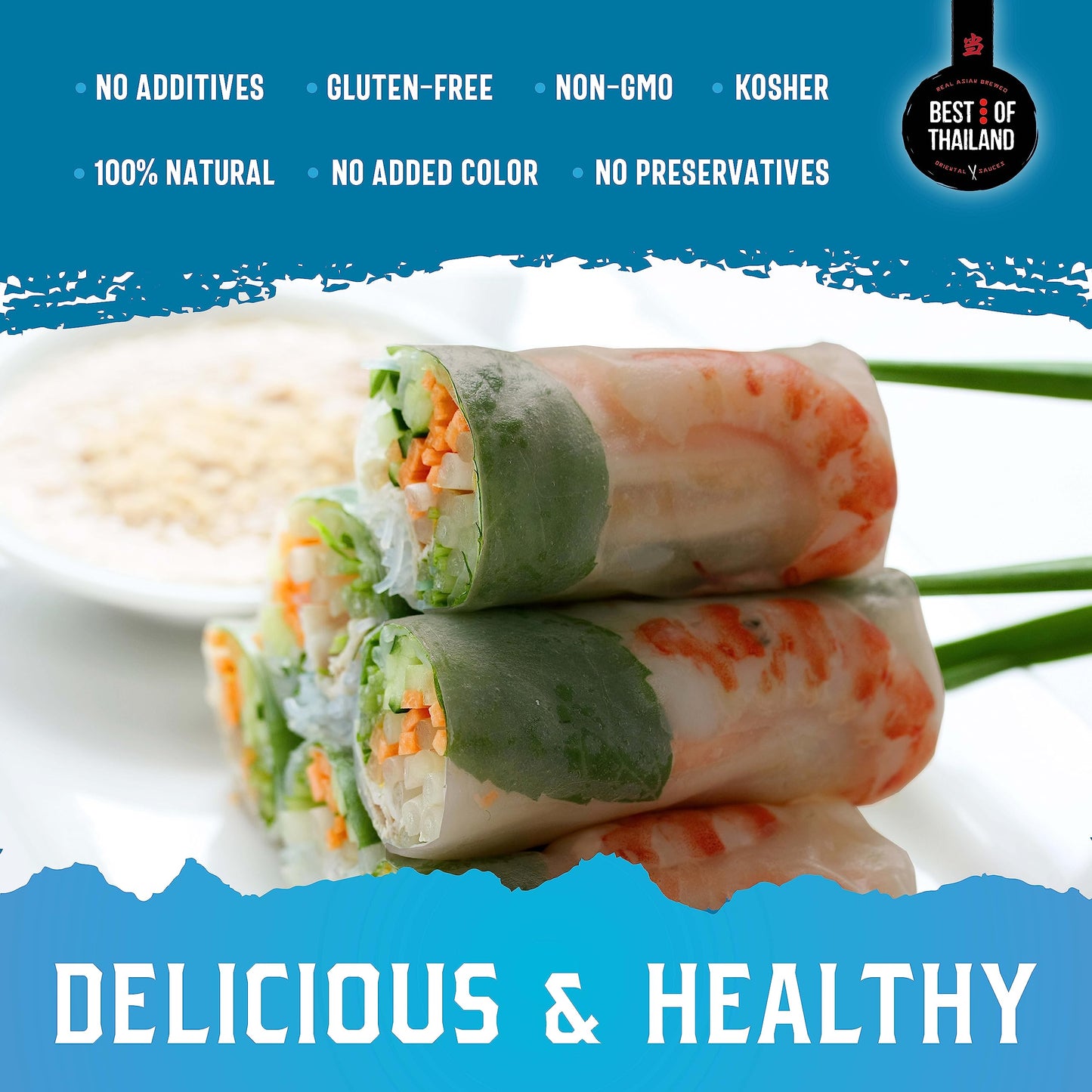 Best Of Thailand [Square] Brown Rice Paper Wraps 3 Pack | Perfect For Fresh Spring Rolls & Dumplings | Non-Gmo, Gluten-Free, Veg
