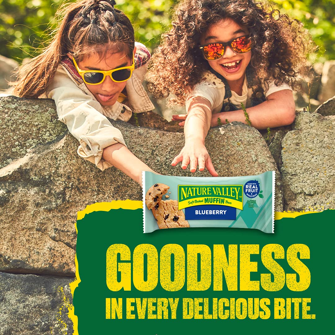 Nature Valley Soft-Baked Muffin Bars, Blueberry, Snack Bars, 5 Bars, 6.2 Oz (Pack Of 6)