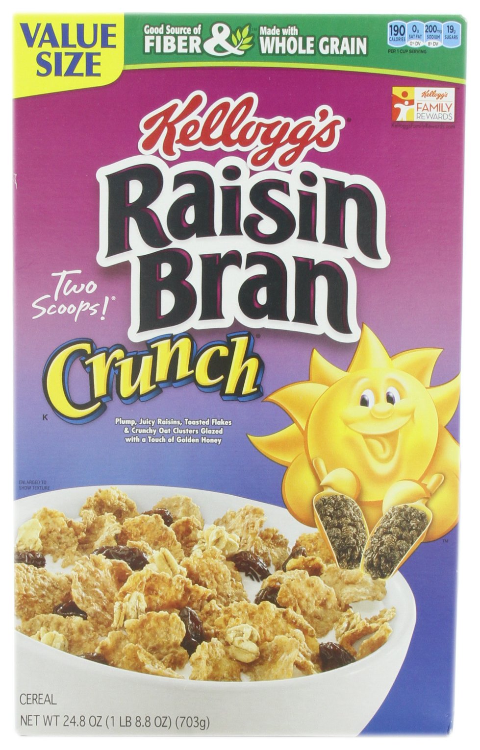 Kelloggs Raisin Bran Crunch Cereal - 24.8 Ounce (Pack of 2)