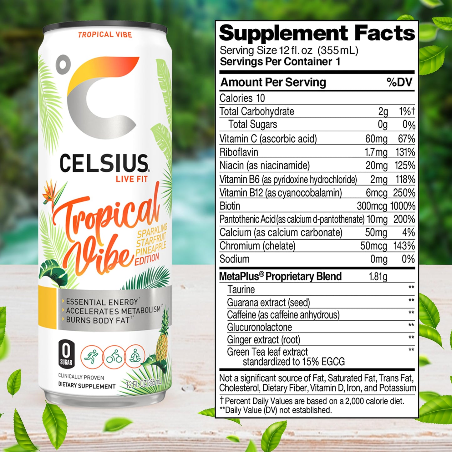 Celsis Sparkling Essential Energy Drink No Sugar Or Preservatives 12 Fl Oz, Slim Cans Assorted Variety 12 Pack, Flavors May Vary