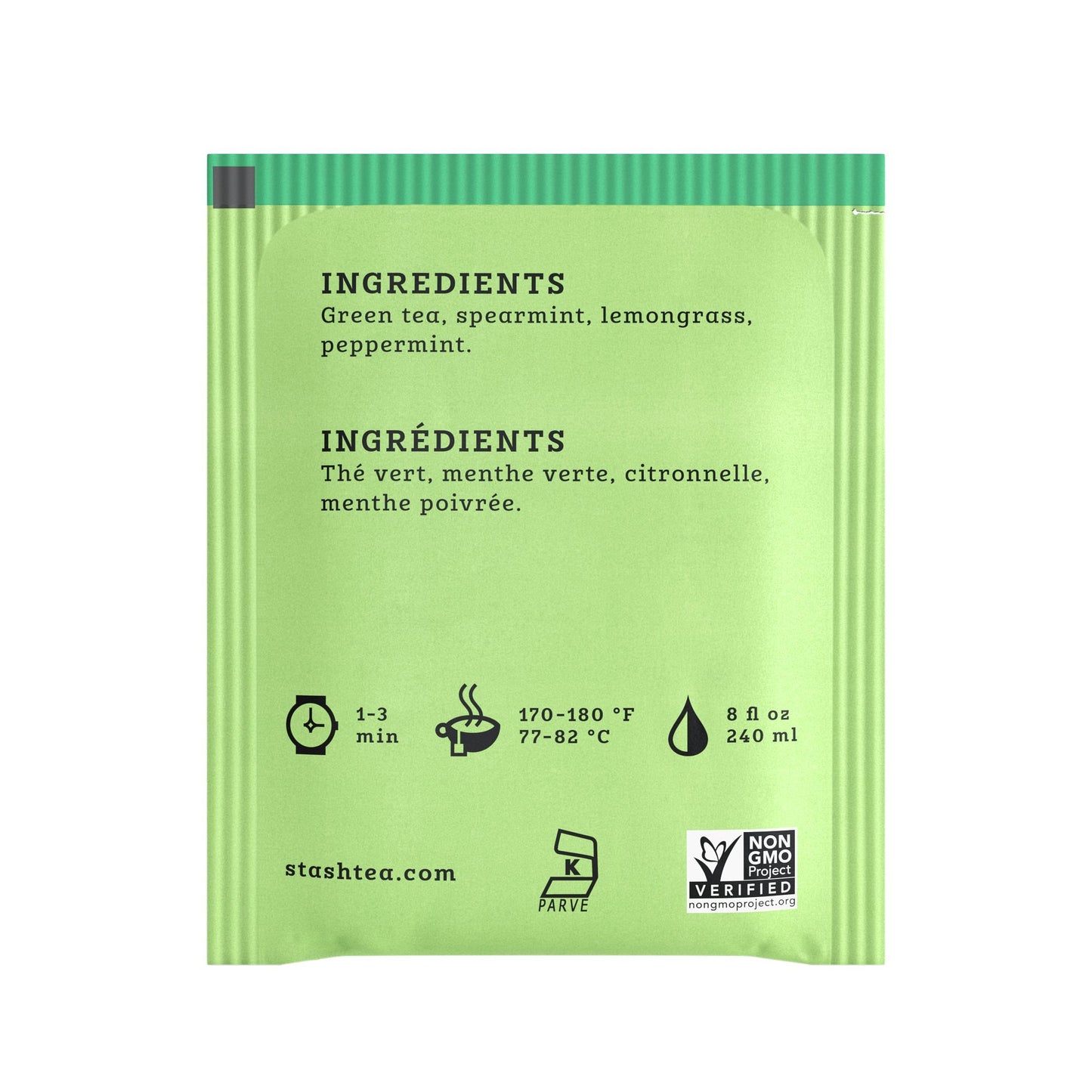Stash Moroccan Mint Green Tea - Caffeinated, Non-GMO, 30 Count (Pack of 6) - 180 Bags Total
