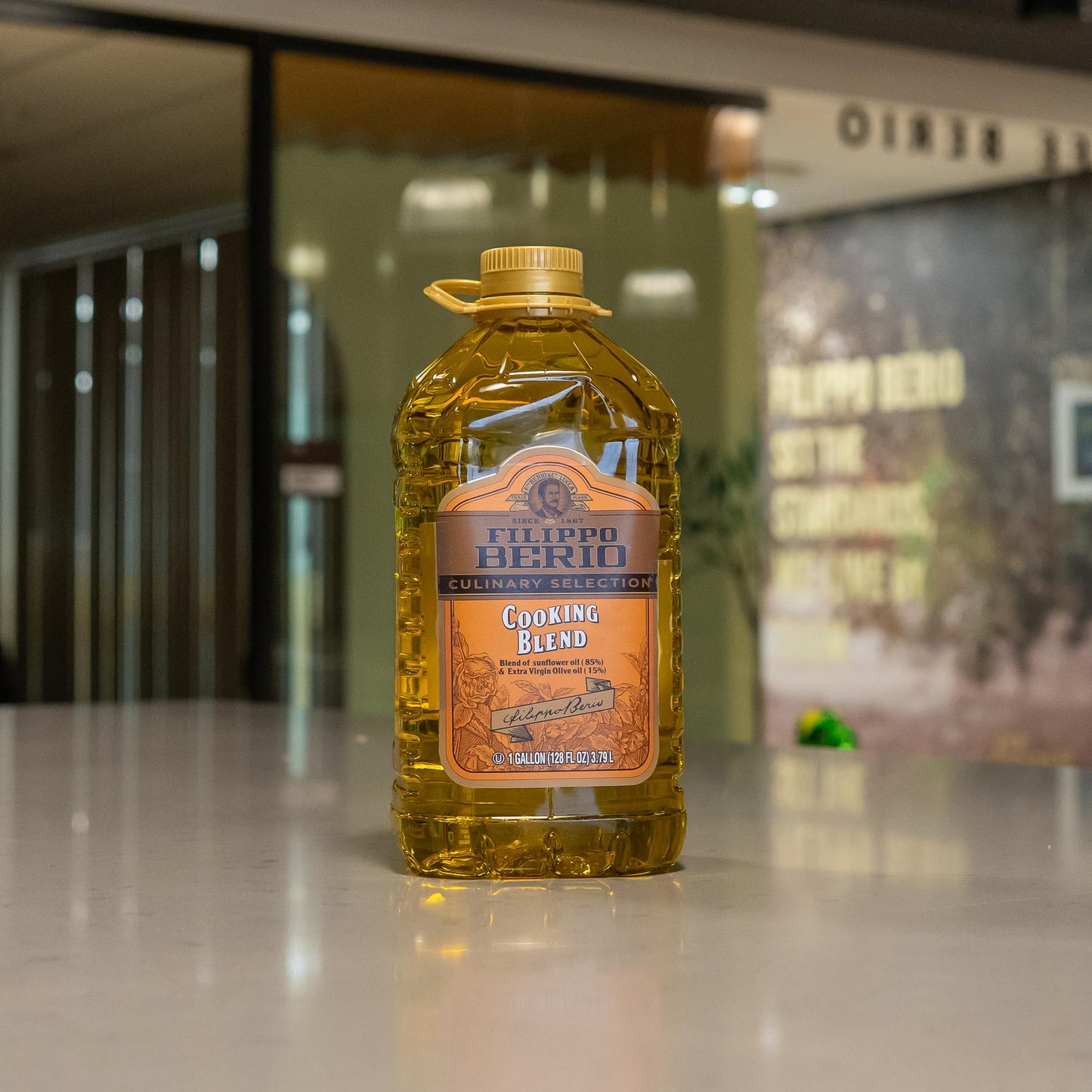 Filippo Berio Culinary Blend Oil - 15% EVOO, 85% Sunflower Oil, 1 Gallon - Ideal for High Heat Cooking