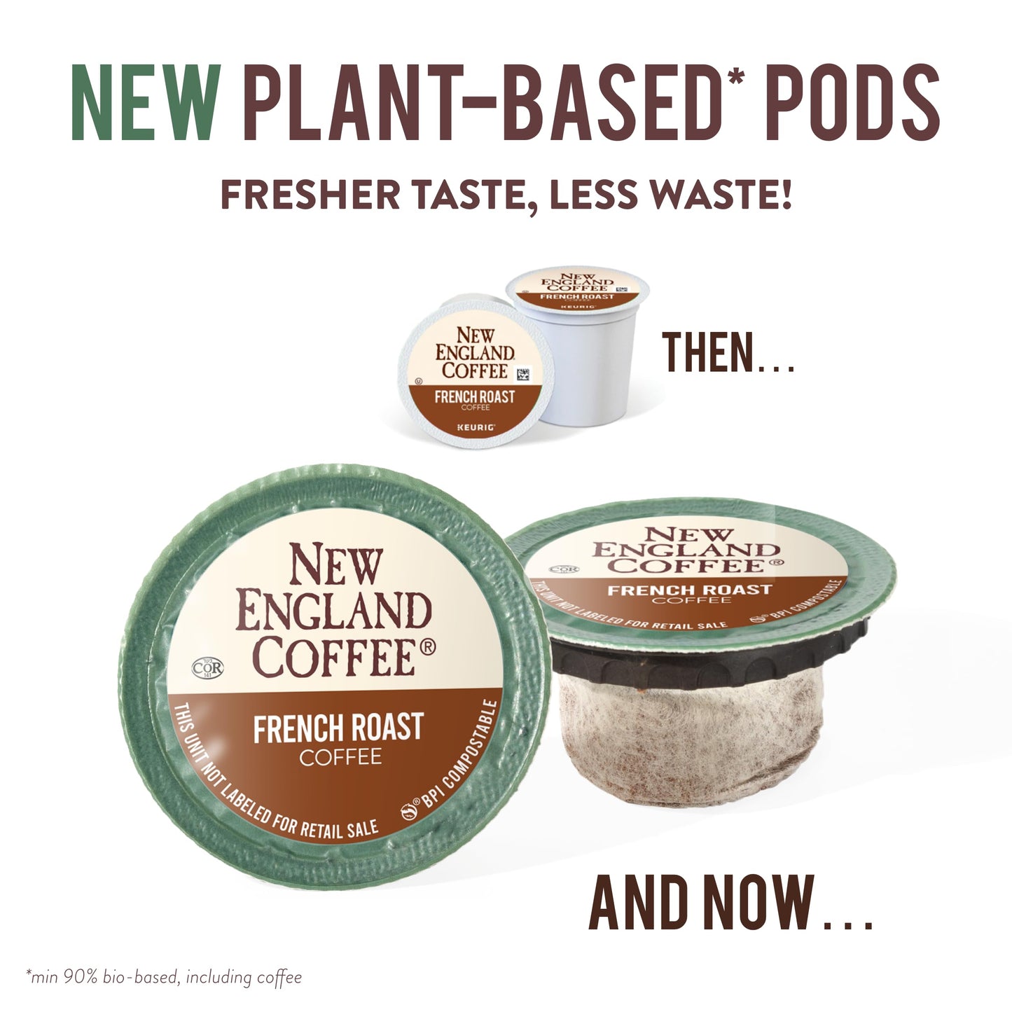 New England Coffee French Roast Dark Roast Single Serve Pods, 12Ct Box (Pack Of 6)