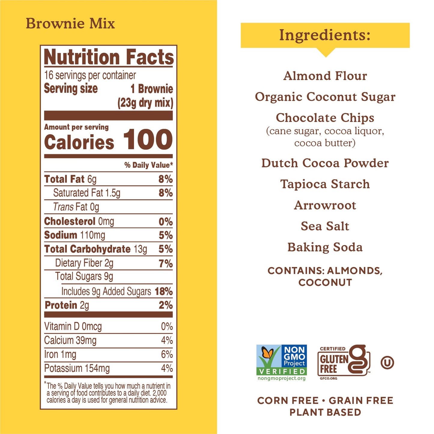 Simple Mills Almond Flour Baking Mix, Chocolate Brownie Mix - Gluten Free, Plant Based, 12.9 Ounce (Pack Of 1)