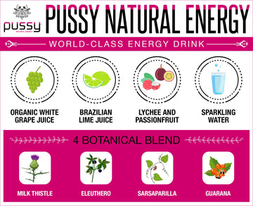 Pussy Natural Energy Drink (250ml - Pack of 6)