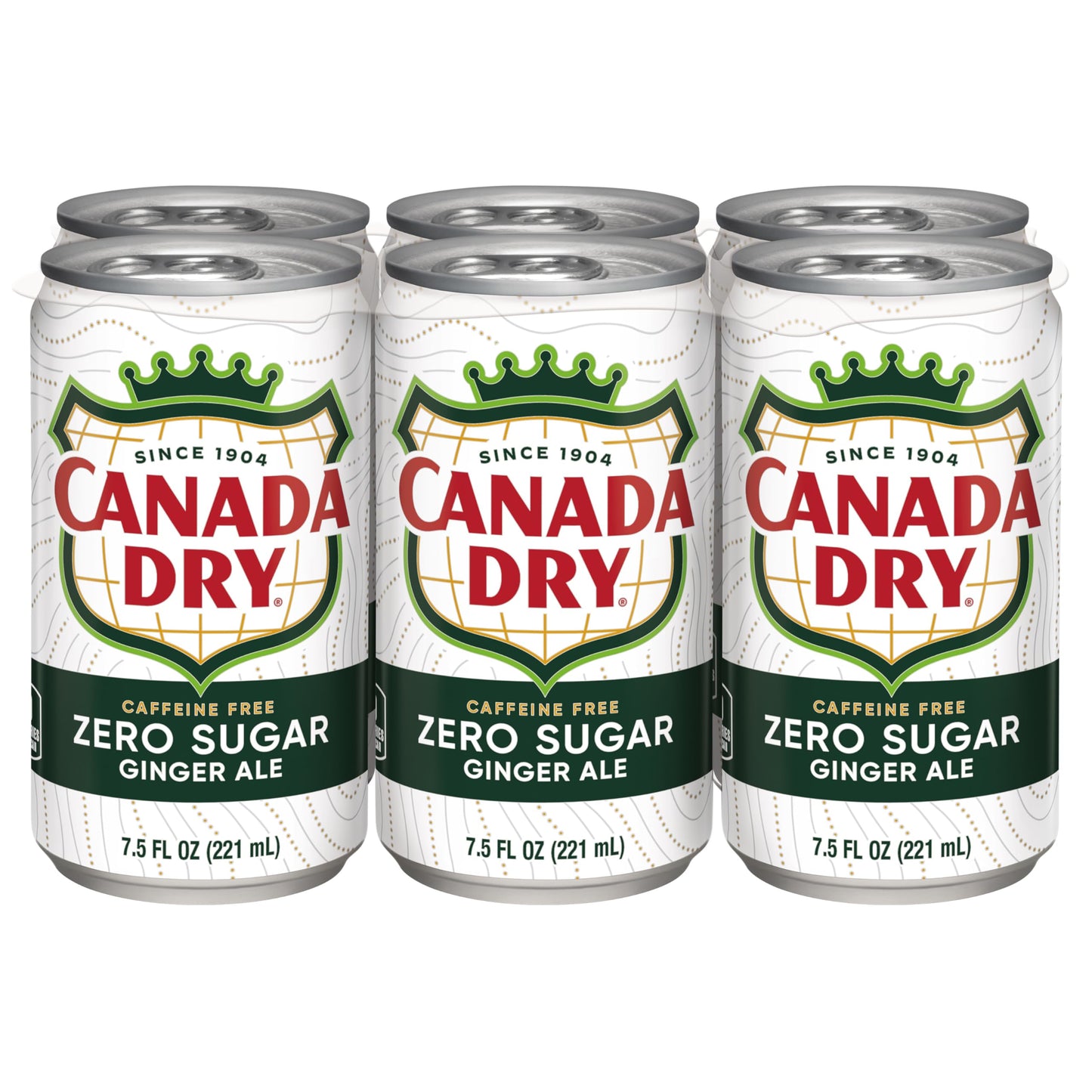 Diet Canada Dry Ginger Ale Soda  7.5 Fl Oz Cans  6 Pack