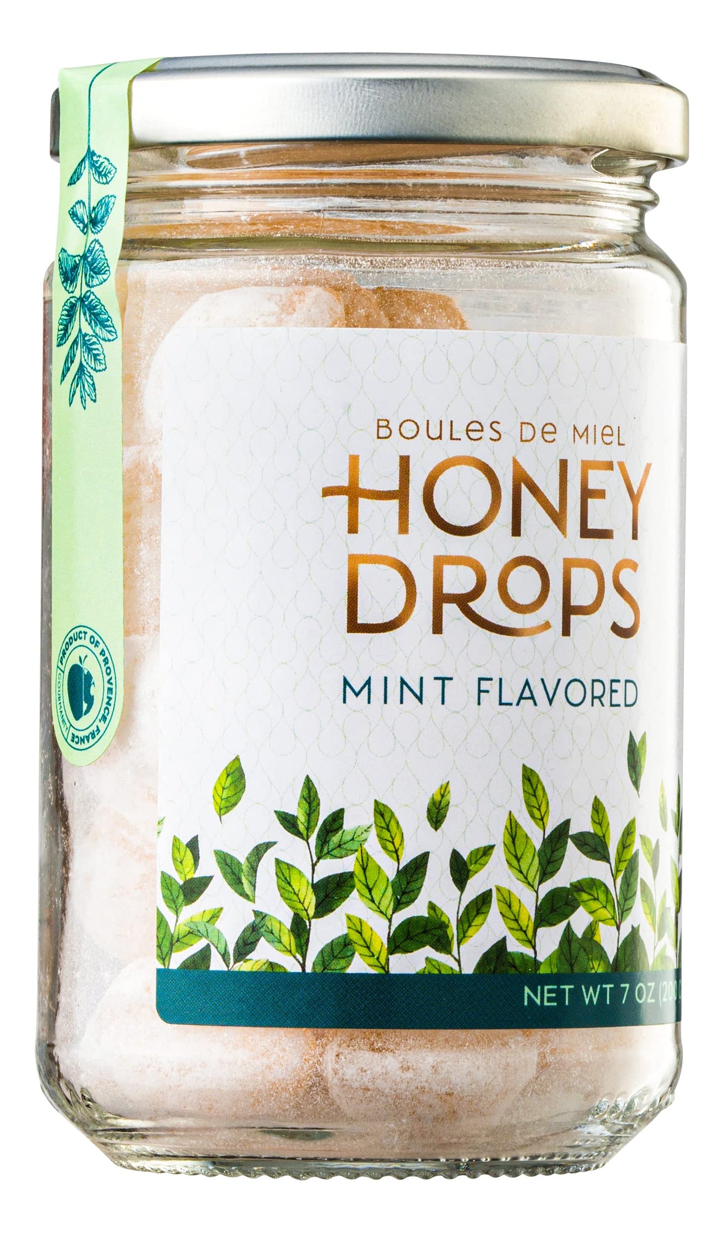 Gourmanity Honey Drops Mint Candy, Cooling Mint Flavored Liquid Honey, Soothes Your Palate, Ideal Hostess Or Holiday Gift, Made