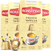 Roastesso Aluminum Espresso Capsules, French Vanilla Coffee, Compatible with Nespresso, Medium Roast, 40 Count