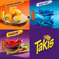 Takis 40 Pc / 1 Oz Hero Variety Pack, Assorted Flavored Mixed Rolled Tortilla Chips - (20) Fuego 1 Oz, (10) Blue Heat 1 Oz, (10)