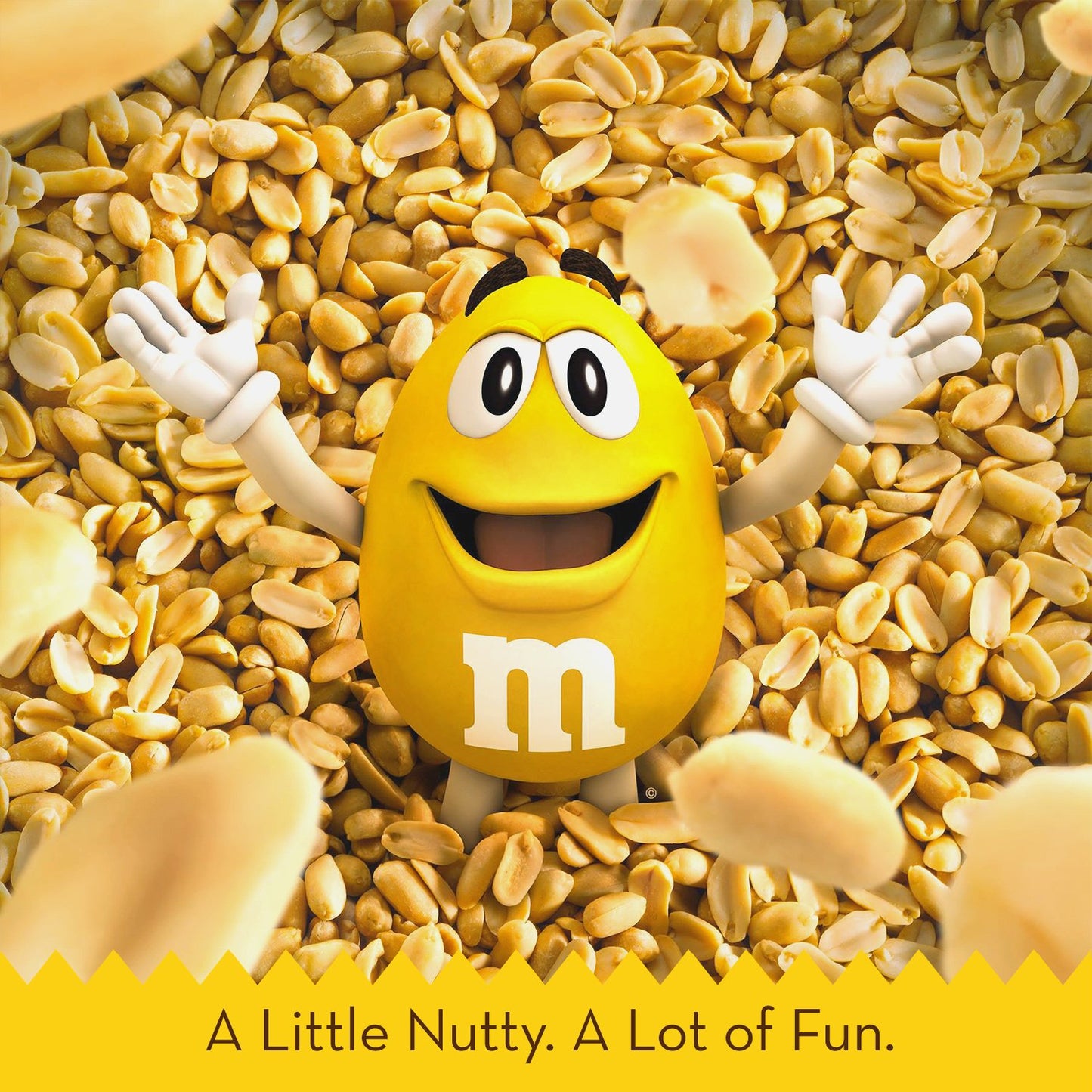 M&M'S Peanut Milk Chocolate Candy, Super Bowl Chocolates Sharing Size, 10.7 Oz Bag