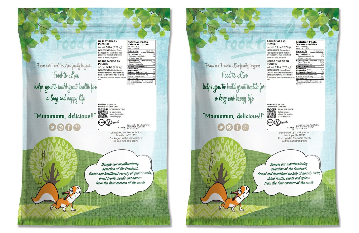Food to Live Barley Grass Powder - 10 Pounds, Vegan Superfood, Rich in Fiber & Protein, Kosher, Bulk, Fine Milled