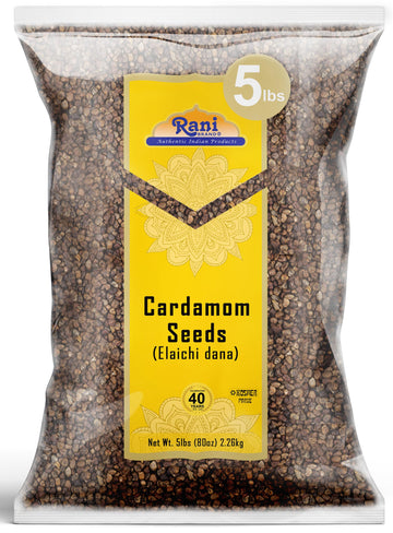 Rani Cardamom (Elachi) Decorticated Seeds Indian Spice 80oz (5lbs) 2.27kg Bulk ~ All Natural | Vegan | Gluten Friendly | NON-GMO