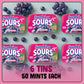 Sunkist Sours Grapeade, Vitamin C, Sugar Free Sour Candy, 1.76 Ounce Tin - 6 Count Tray
