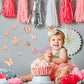 1 Set One Birthday Cake Topper 1St Rose Golden Birthday Cake Topper Glitter Butterfly Cake Topper For 1St Birthday Party Supplie