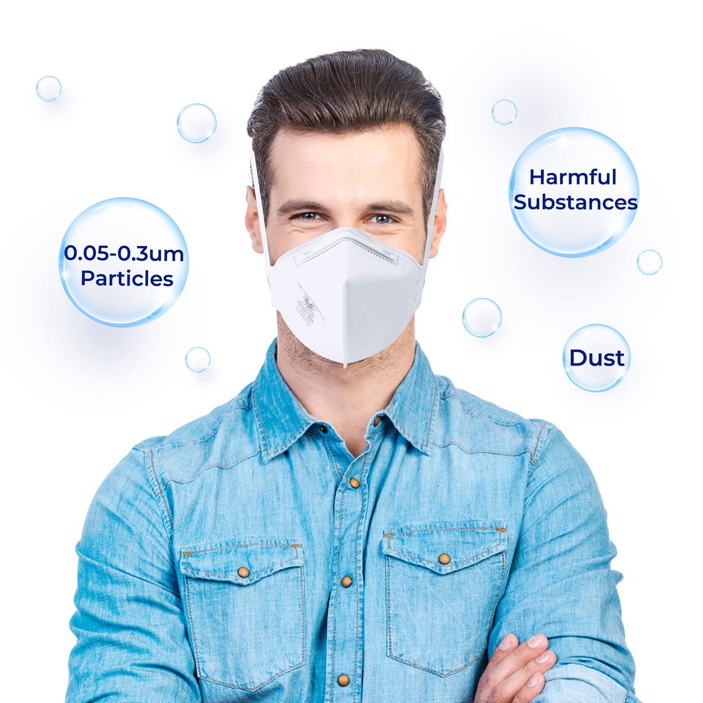 Funight N95 Mask 20 Pack Niosh Certified Respiratory Particulate Filtering Face Mask Personal Protective Use Comfortable Protect