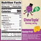 Amos Chewtopia Passion Fruit Gummy Jerky - Vegan Chewy Fruit Snack, Tropical Passion Fruit Flavor, Soft & Chewy Candy, 8.47Oz Bo