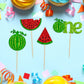 24Pcs Watermelon Cupcake Toppers One In A Melon Cupcake Picks Watermelon First Year Birthday Baby Girl First Birthday Party Cake