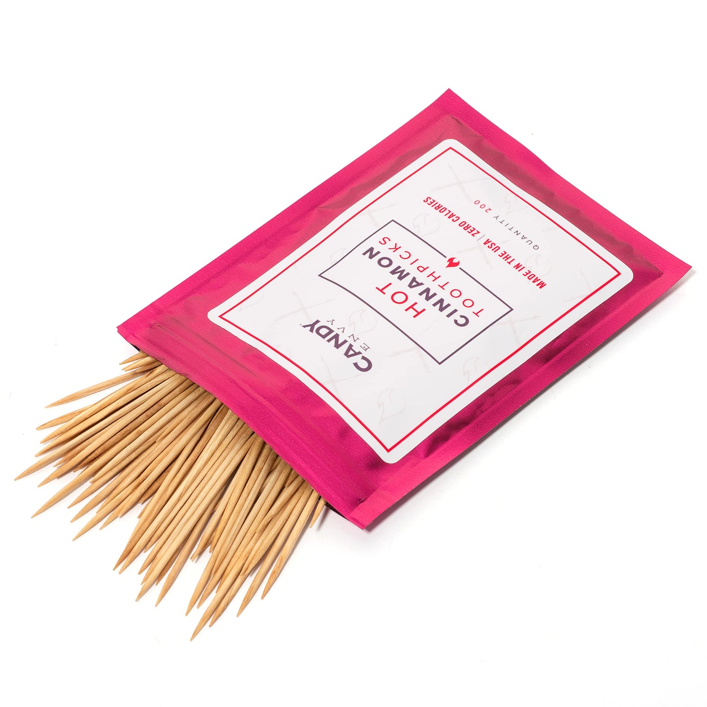 200 Ct. Cinnamon Flavored Toothpicks - Hot Cinnamon Flavor Infused Toothpicks - Help Fight Cravings