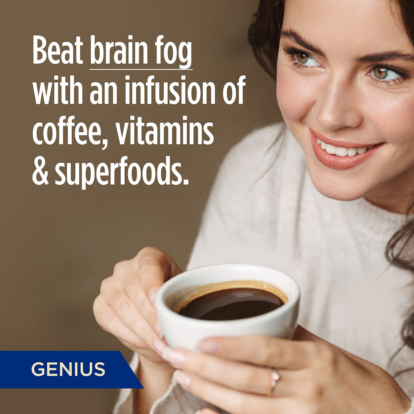 Vitacup Organic Genius Keto Coffee Pods, Increase Energy & Focus W/Mct Oil, Turmeric, B Vitamins, D3, Medium Dark Roast, Bold, Smooth, Single Serve Pod Compatible W/Keurig K-Cup Malt-Inspired,64 Ct