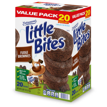 (Value Pack) Little Bites Fudge Brownies, 20 individual packs, (4 ct each), Real Chocolate Mini Muffins, 39 oz Multipack