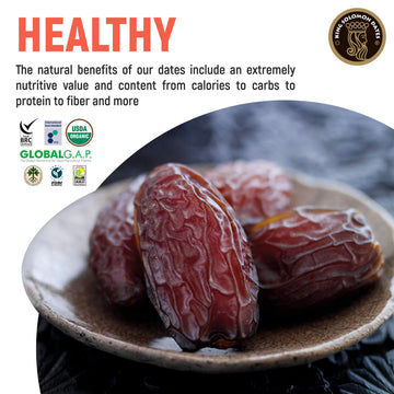 King Solomon 100% Organic Premium Medjoul (Medjool) Dates, 2.2Lbs