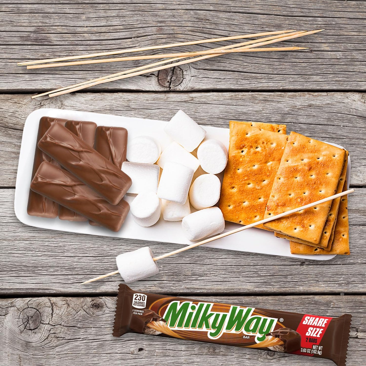 Milky Way Milk Chocolate Sharing Size Candy Bars 3.63 Ounce (Pack of 24)