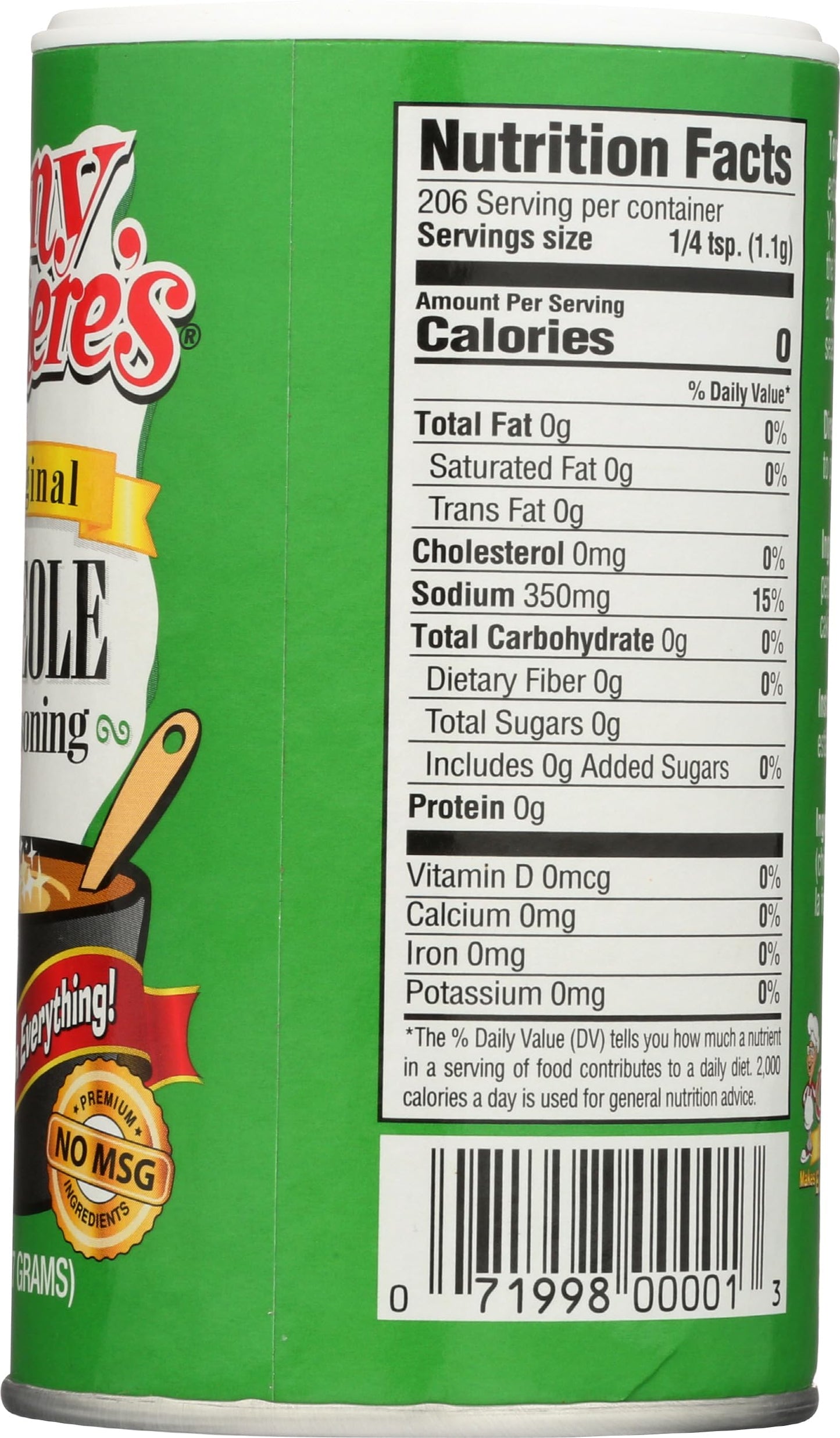 Tony Chacheres, Original Creole Seasoning, 8 Oz