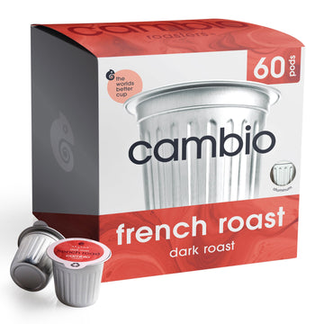 Cambio Roasters French Roast Organic Keurig KCups, Only Aluminum KCup Keurig Coffee Pods for Better & Longer Lasting Flavor, Int