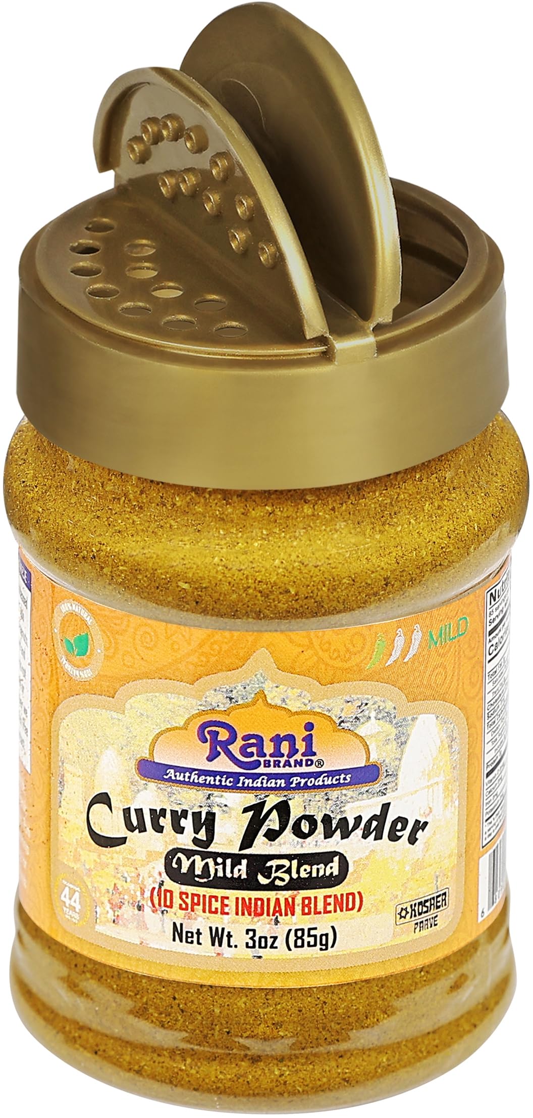 Rani Curry Powder Mild (10-Spice Authentic Indian Blend) 3oz (85g) PET Jar ~ All Natural | Salt-Free | NO Chili or Peppers | Veg