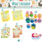 Easter Blue Round Willow Basket (70 Ct) Filled With Treats, Snacks, Candy, Peelable Gummies, Marshmallow Gummies, Bunny And More