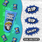 Van Holten'S Pickles Pickle Kit - Warheads Jumbo Blue Raspberry Pickle-In-A-Pouch With Warheads Blue Raspberry Cubes 3.5 Oz Thea